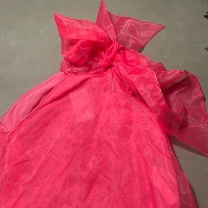 NWT Zara Pink bow one shoulder top Size M